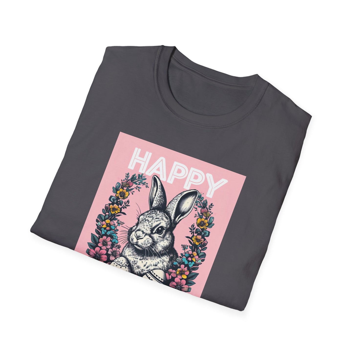 Easter Bunny Unisex Softstyle T-Shirt - Happy Easter Graphic Tee