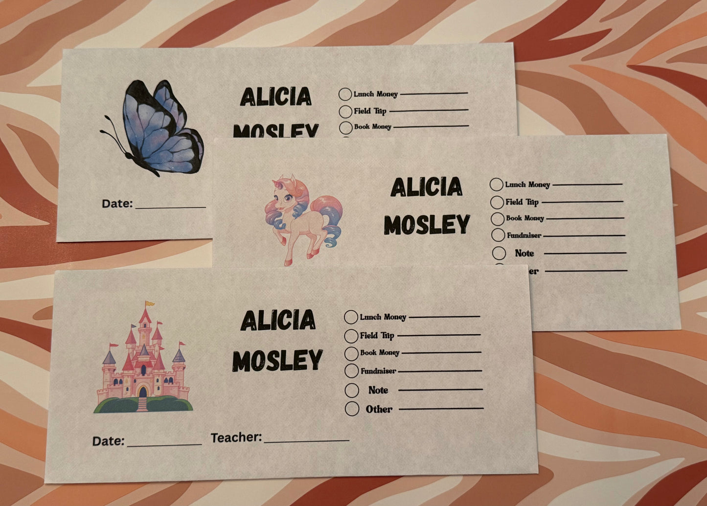Back to School Personalized Envelopes