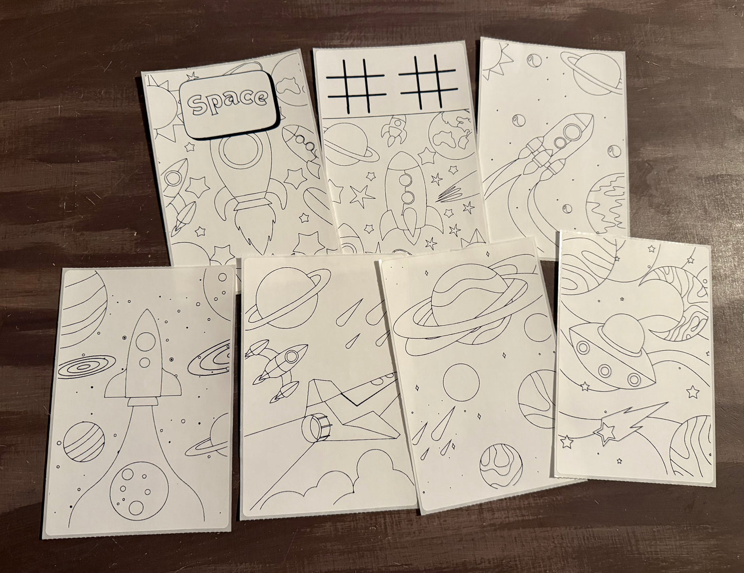 Space Coloring Sticker Pack | Party Favors