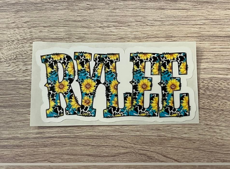 Western Name Decal
