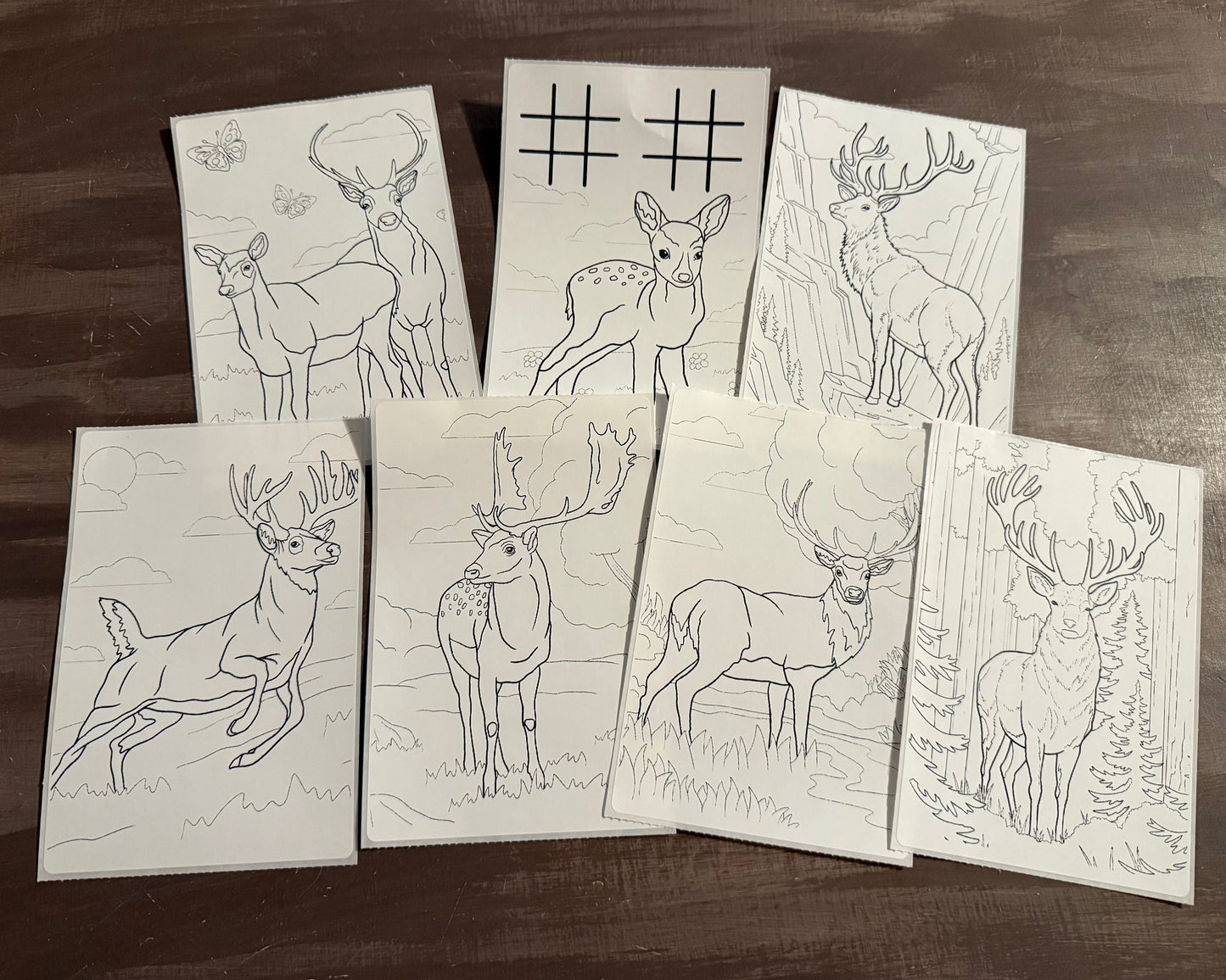 Deer Coloring Sticker Pack | Party Favors