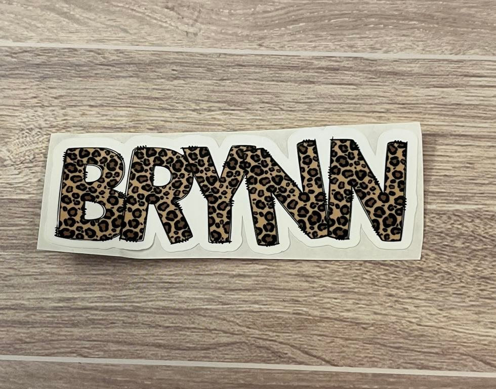 Leopard Name Decal