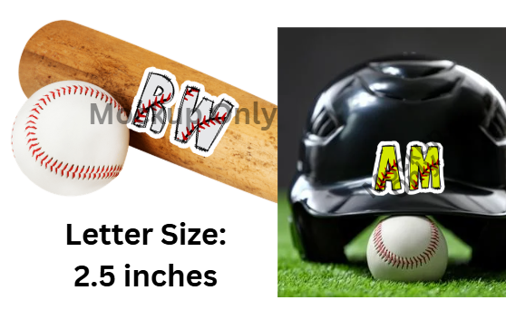 Baseball or Softball Customized Helmet Decal