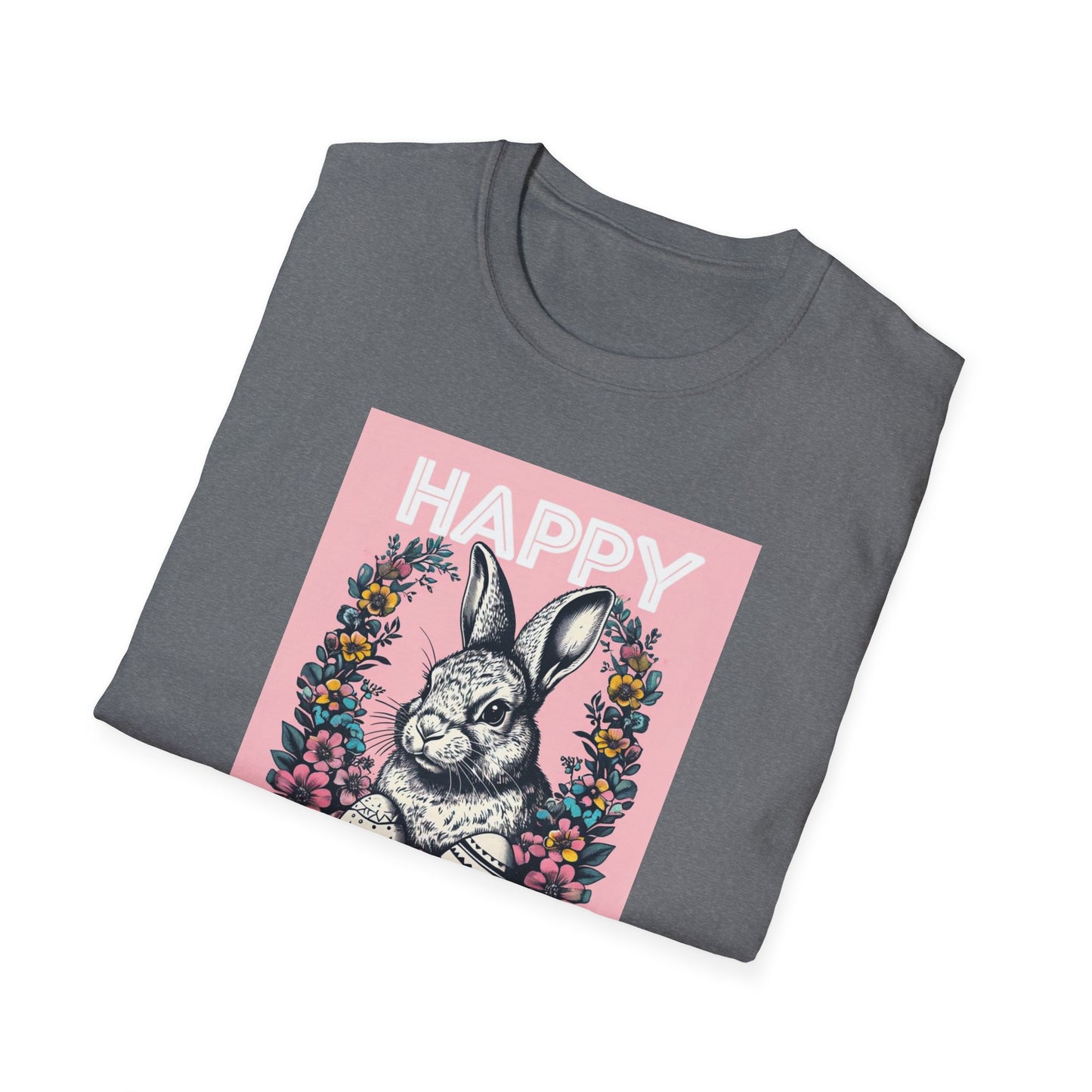 Easter Bunny Unisex Softstyle T-Shirt - Happy Easter Graphic Tee