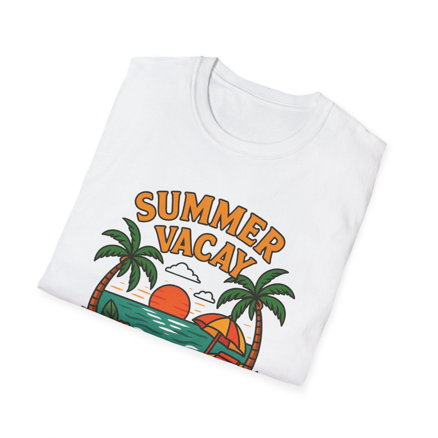 Summer Vacay Unisex Softstyle T-Shirt - Beach Vibes Graphic Tee