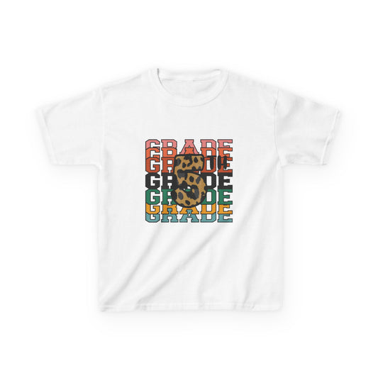 5th Grade Fun Animal Print Kids Heavy Cotton Tee - Perfect for Back to School & Play!