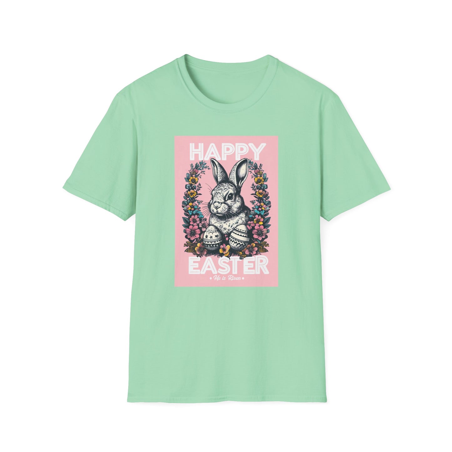 Easter Bunny Unisex Softstyle T-Shirt - Happy Easter Graphic Tee