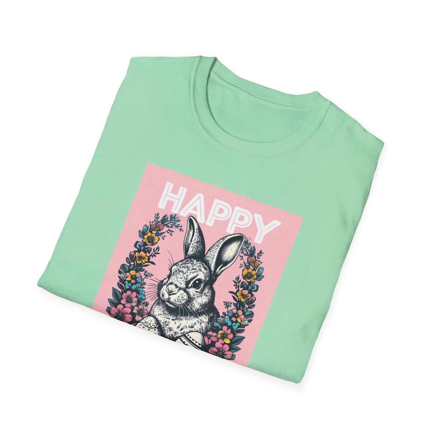 Easter Bunny Unisex Softstyle T-Shirt - Happy Easter Graphic Tee