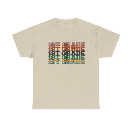 1st Grade Unisex Heavy Cotton Tee - Perfect for New School Year