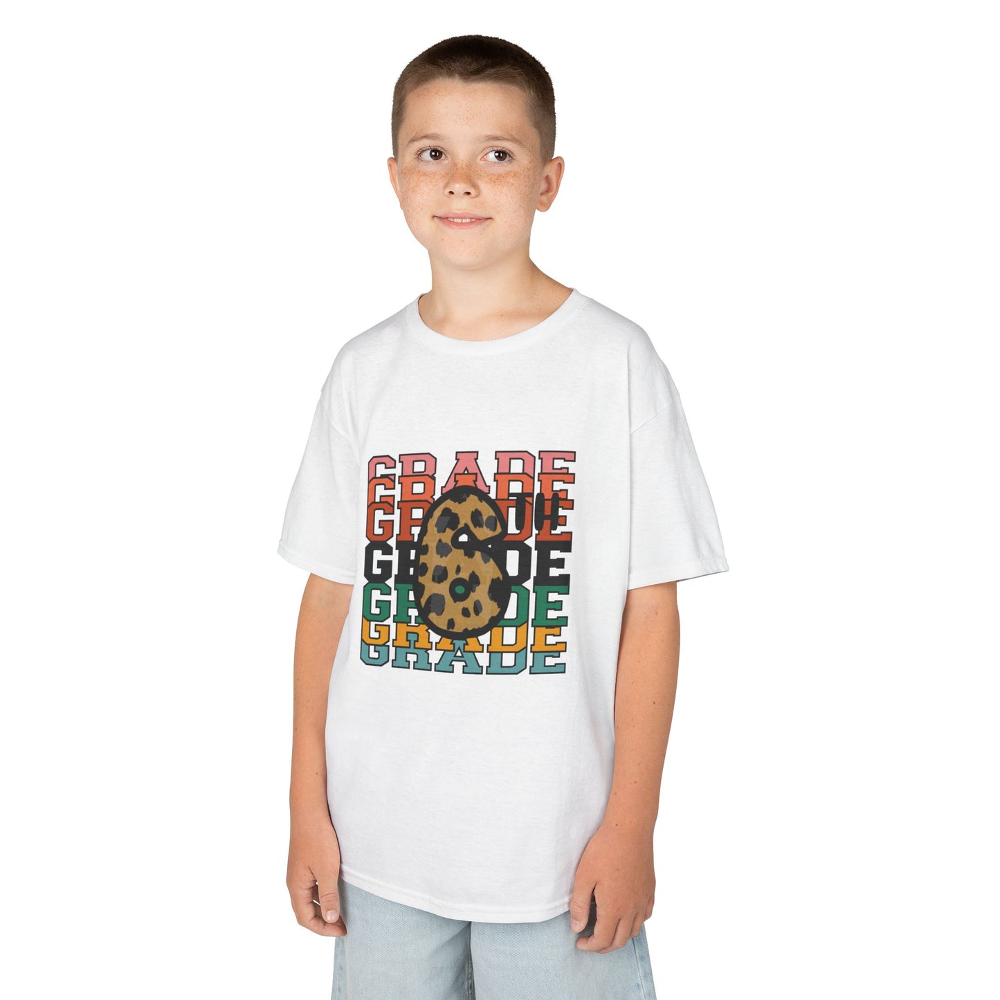 6th Grade Fun Animal Print Kids Heavy Cotton Tee - Perfect for Back to School & Play!