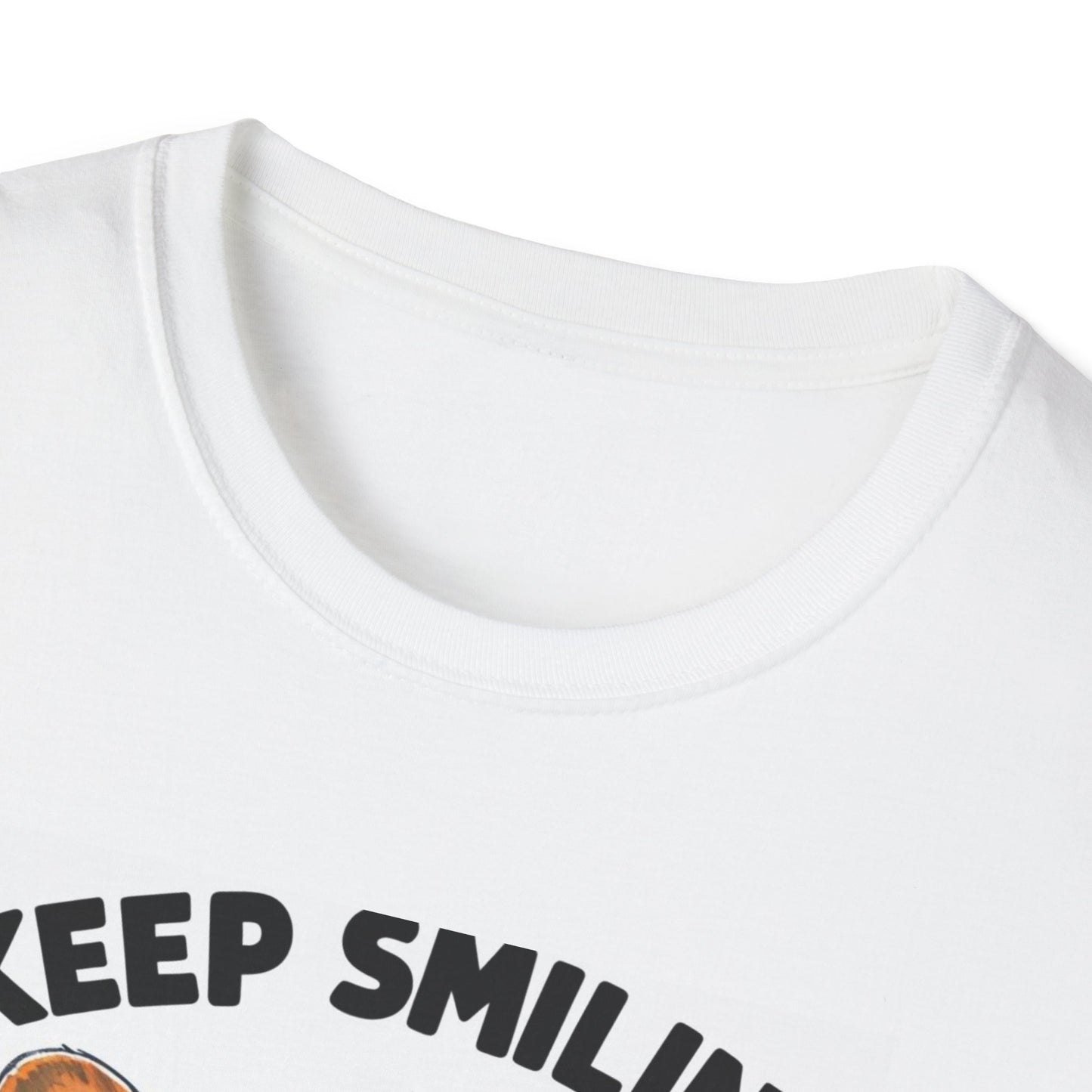 Corgi 'Keep Smiling' Unisex Softstyle T-Shirt - Perfect Gift for Dog Lovers