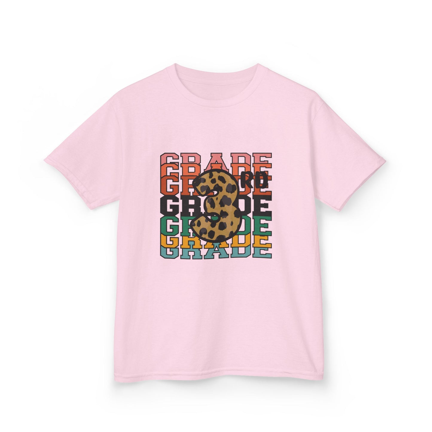 3rd Grade Fun Animal Print Kids Heavy Cotton Tee - Perfect for Back to School & Play!