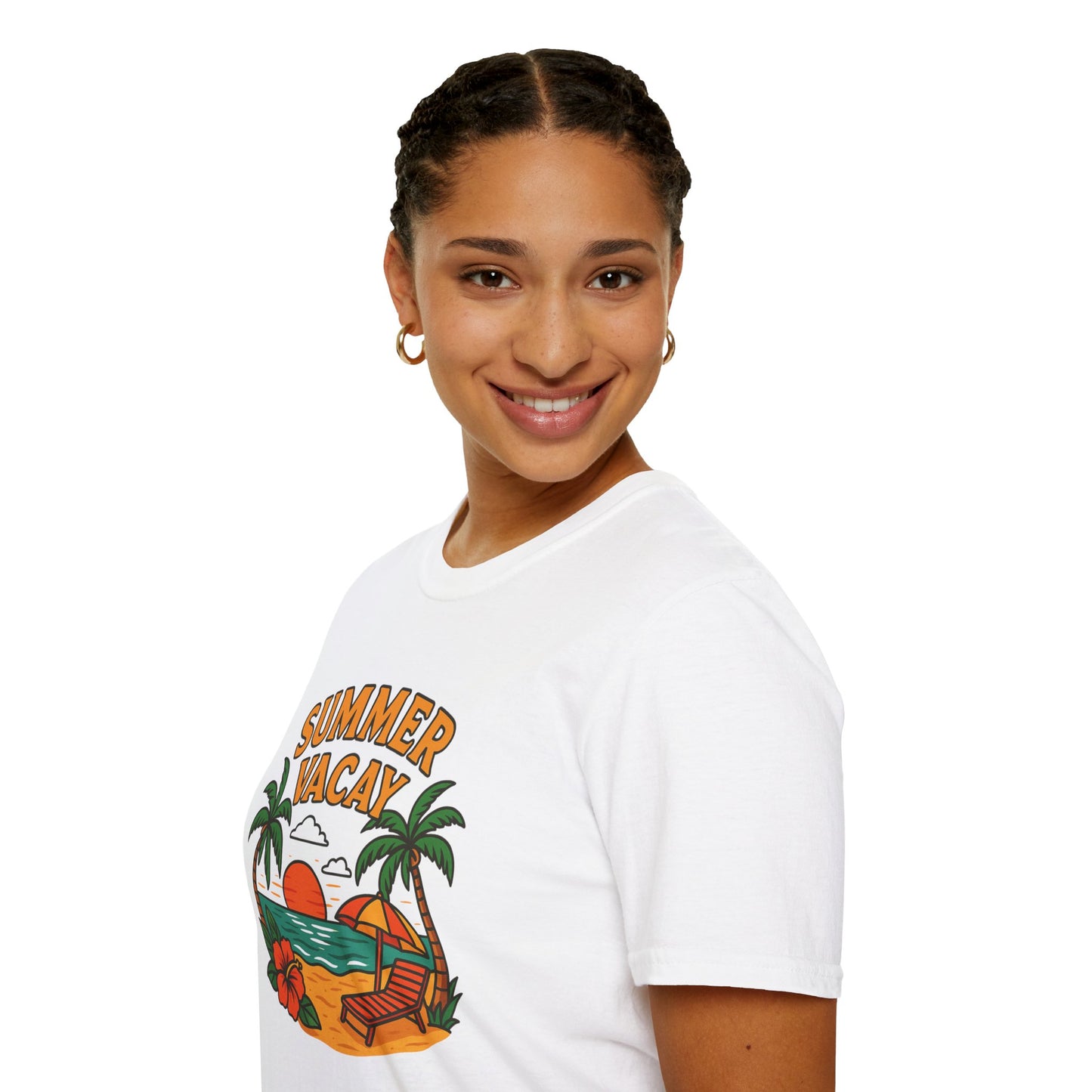 Summer Vacay Unisex Softstyle T-Shirt - Beach Vibes Graphic Tee