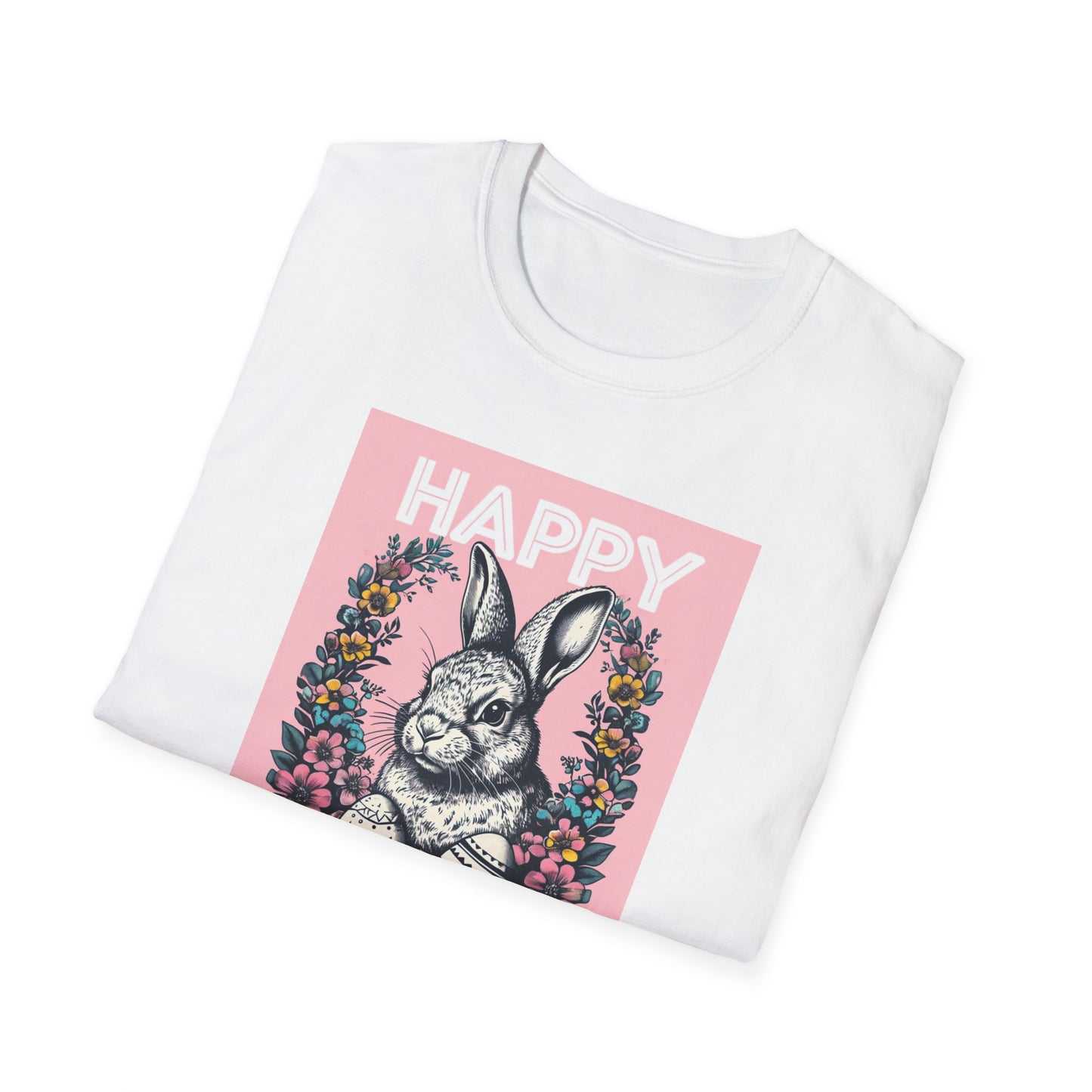 Easter Bunny Unisex Softstyle T-Shirt - Happy Easter Graphic Tee