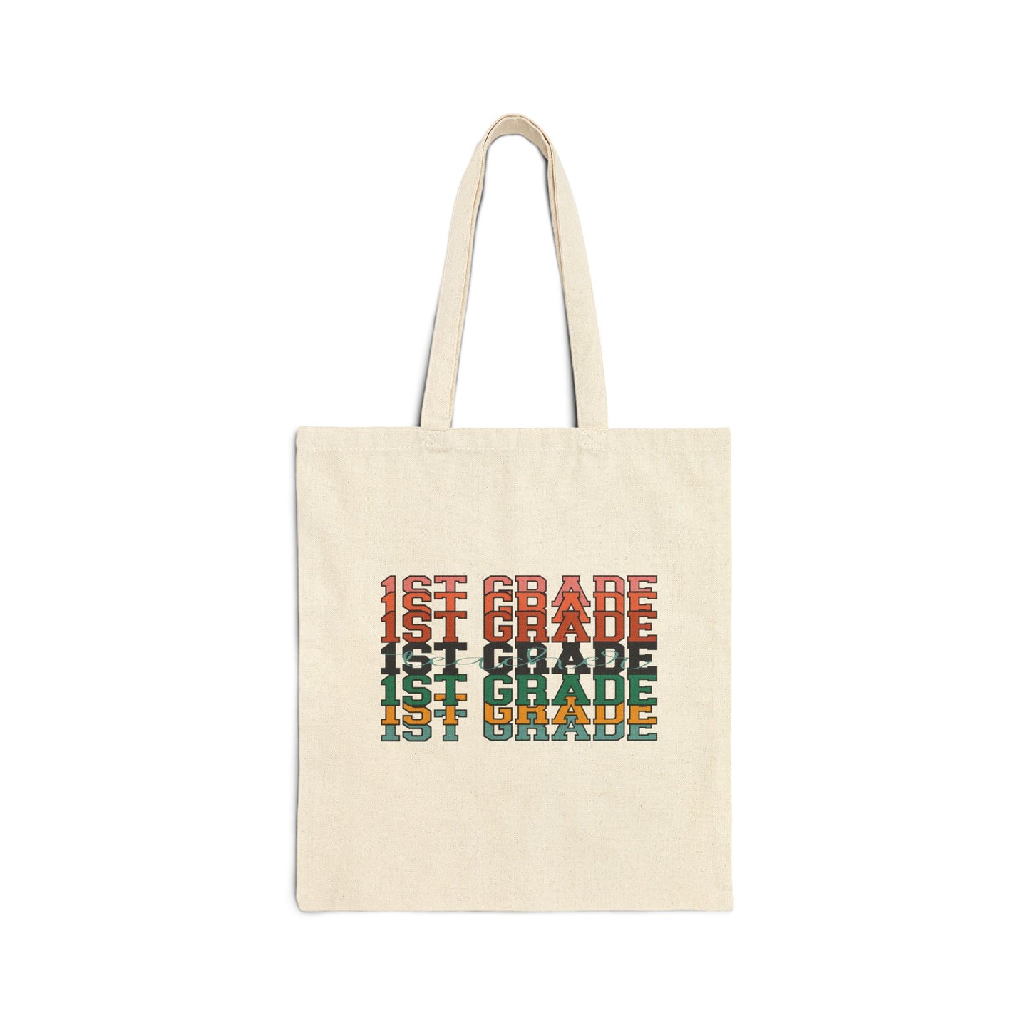 Fun 1st Grade Cotton Canvas Tote Bag - Perfect for Back to School and Teachers