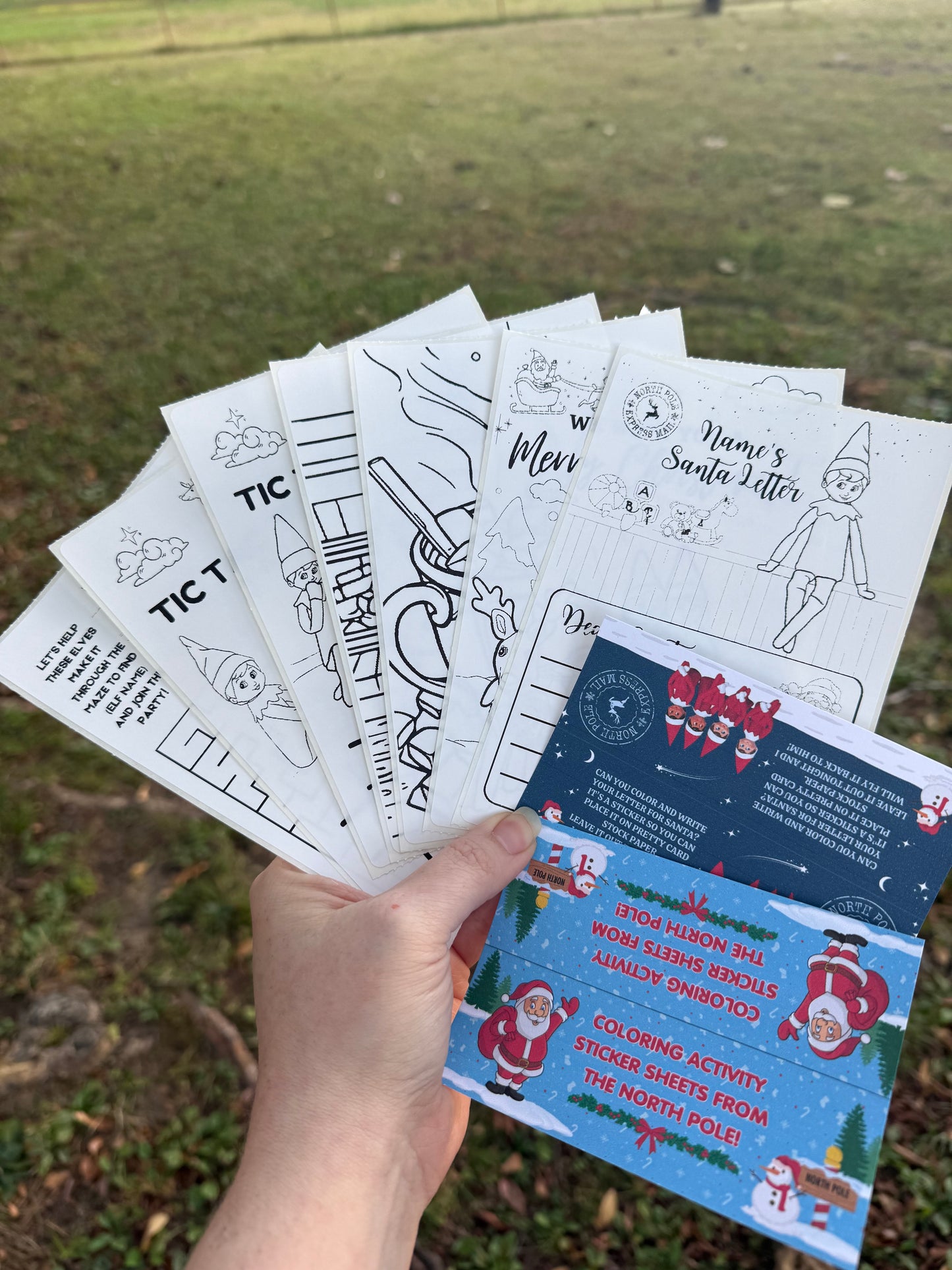 Christmas Themed Coloring Sticker Packs | Christmas | Elf | Grinch | Party Favors