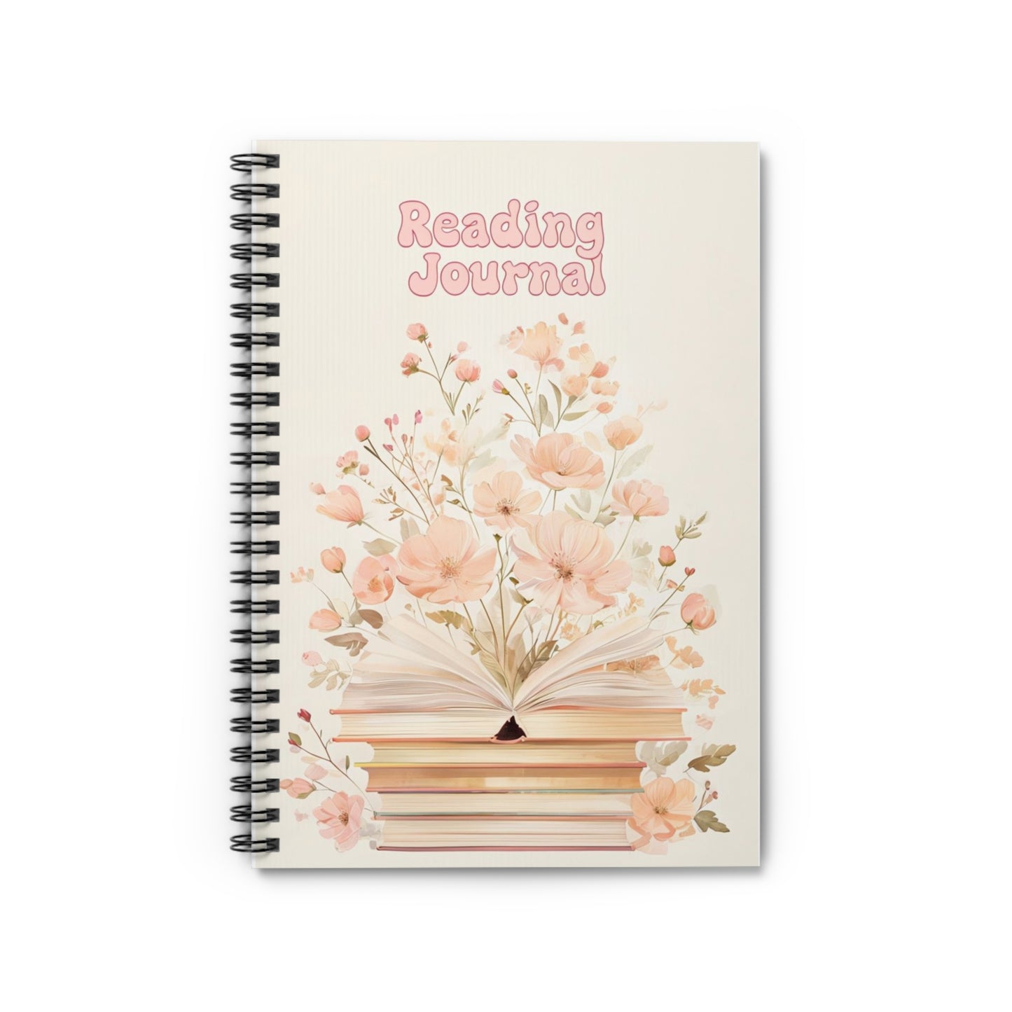 Floral Reading Journal - Spiral Notebook for Book Lovers