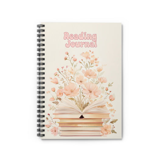 Floral Reading Journal - Spiral Notebook for Book Lovers