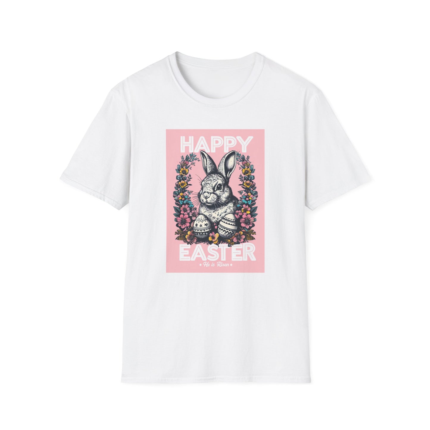 Easter Bunny Unisex Softstyle T-Shirt - Happy Easter Graphic Tee