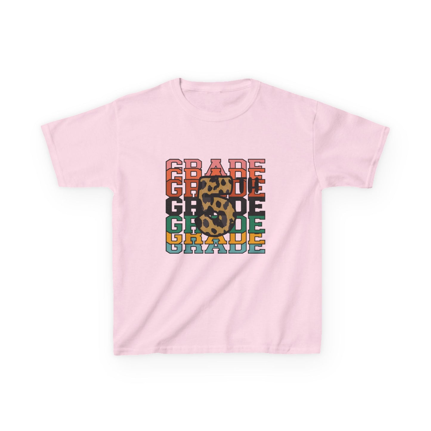 5th Grade Fun Animal Print Kids Heavy Cotton Tee - Perfect for Back to School & Play!
