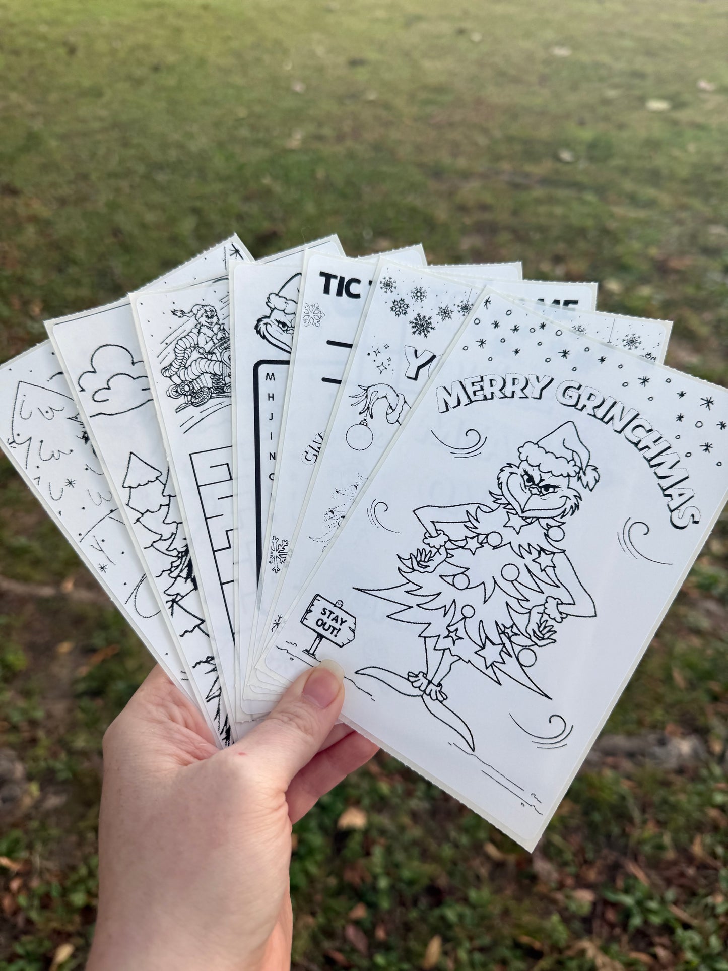 Christmas Themed Coloring Sticker Packs | Christmas | Elf | Grinch | Party Favors
