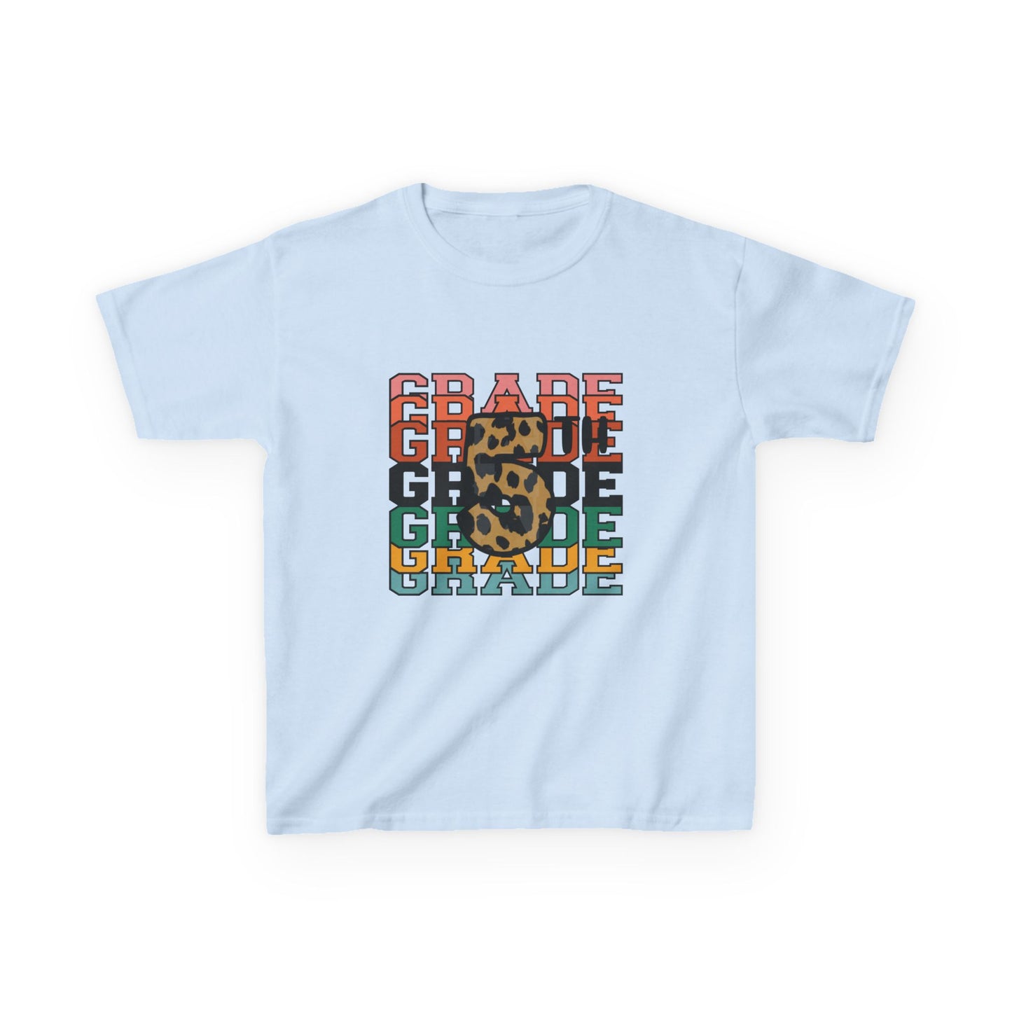 5th Grade Fun Animal Print Kids Heavy Cotton Tee - Perfect for Back to School & Play!