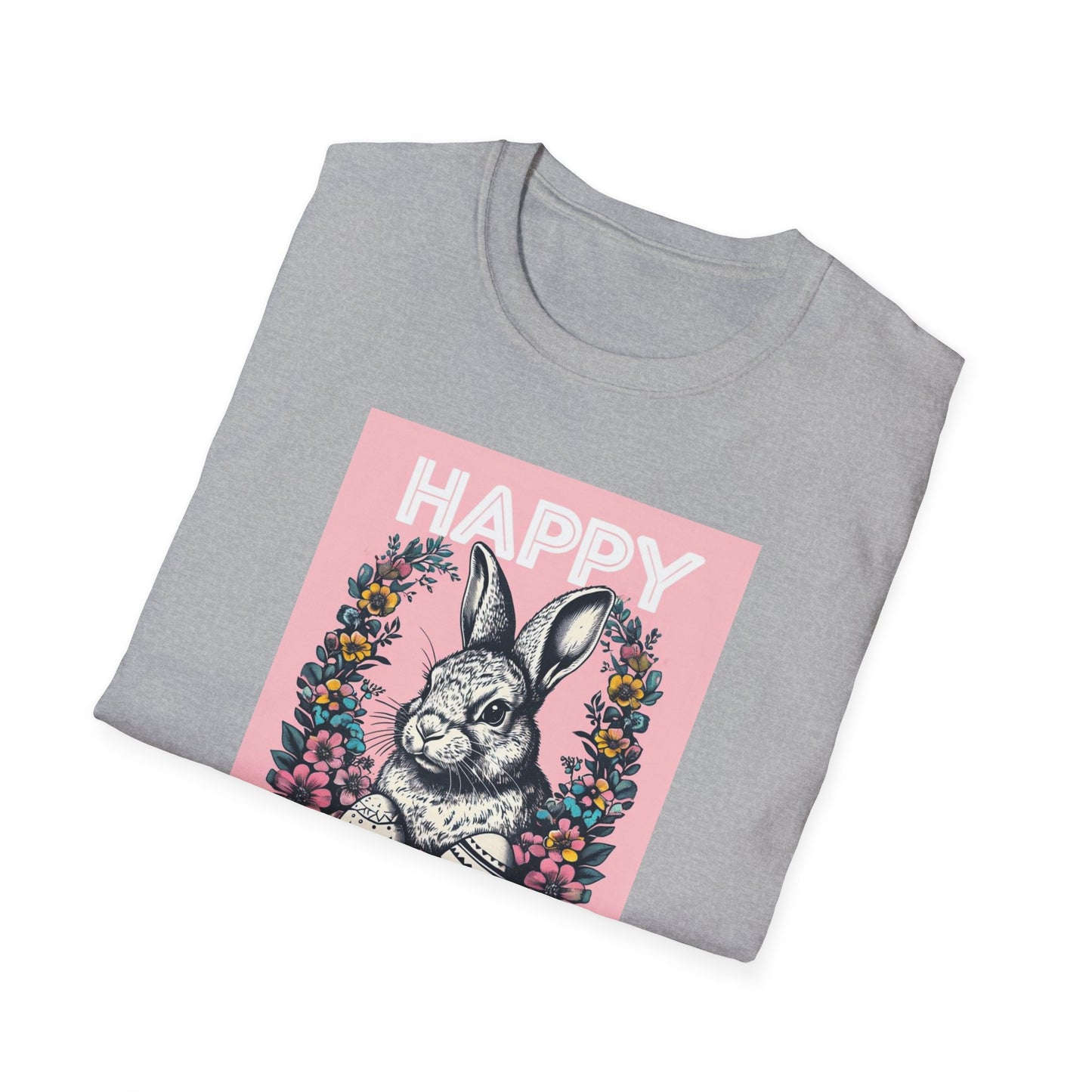 Easter Bunny Unisex Softstyle T-Shirt - Happy Easter Graphic Tee