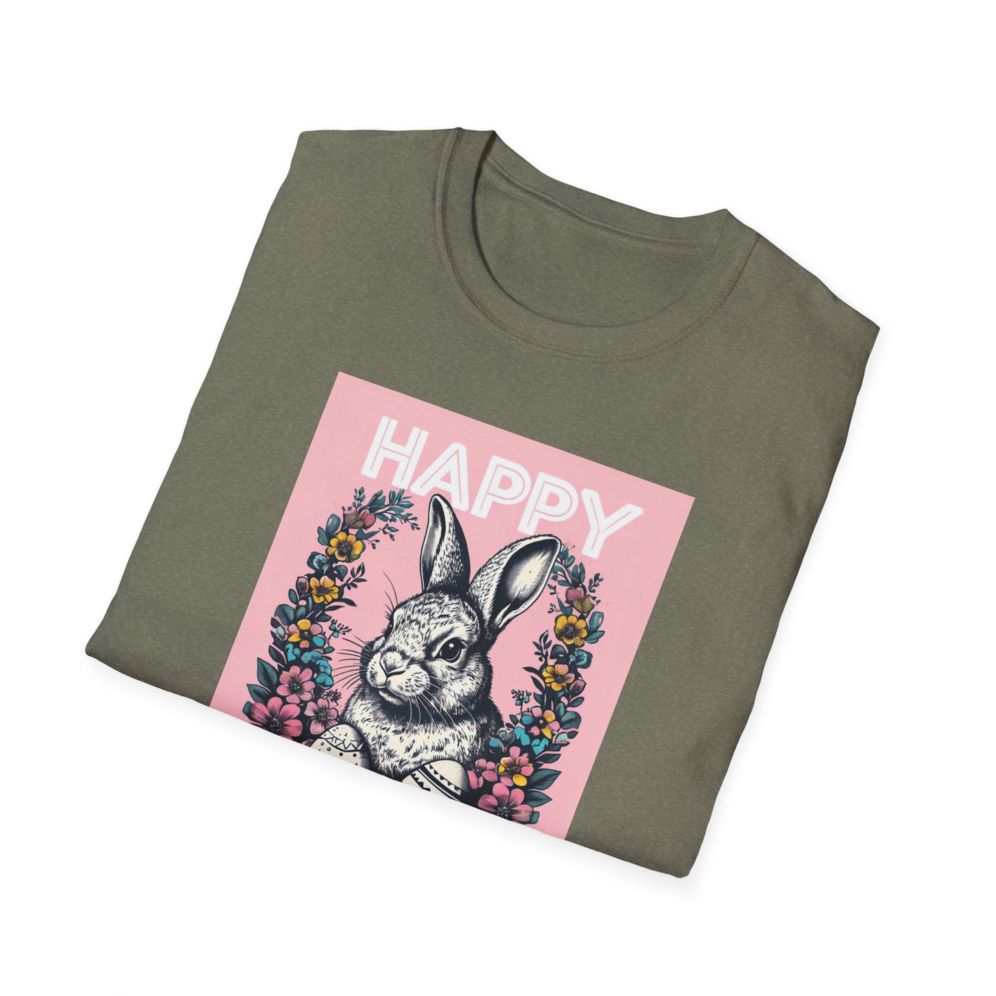 Easter Bunny Unisex Softstyle T-Shirt - Happy Easter Graphic Tee