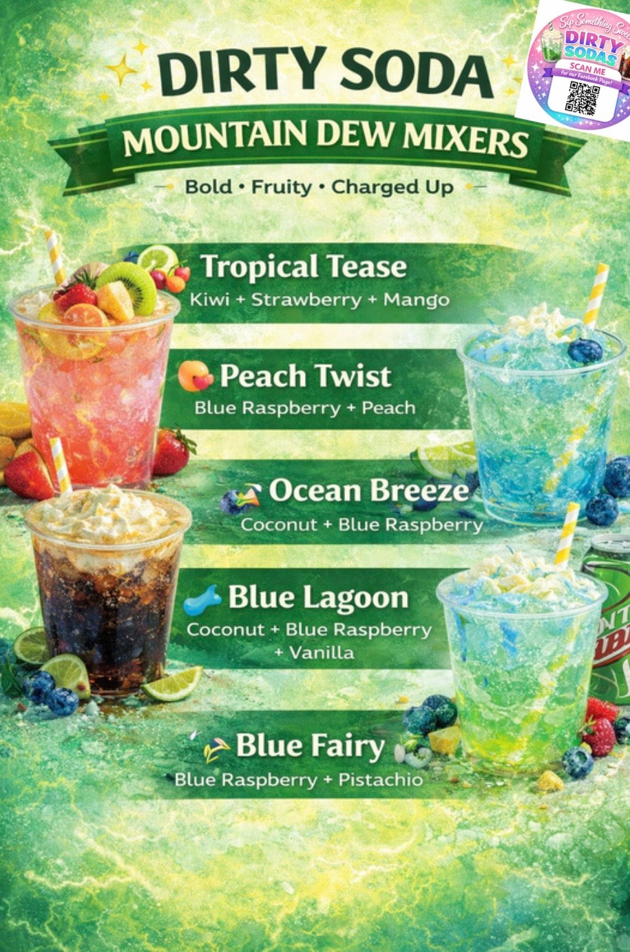Dirty Soda Flavor Pouches | Just add to soda, Stir and Enjoy