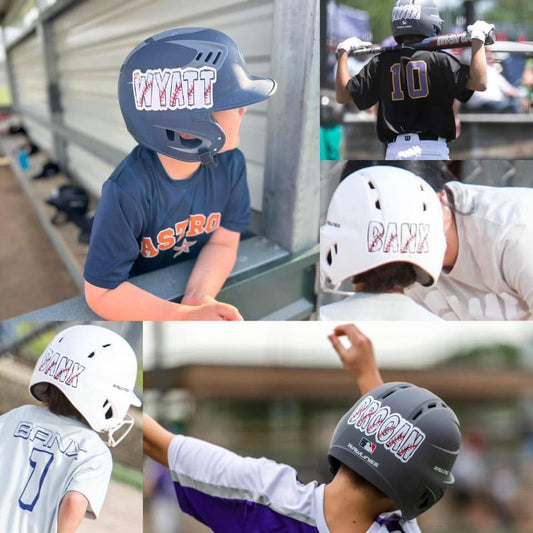Baseball or Softball Customized Helmet Decal