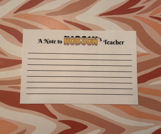 Half Sheet Note - Back to School Personalized Note