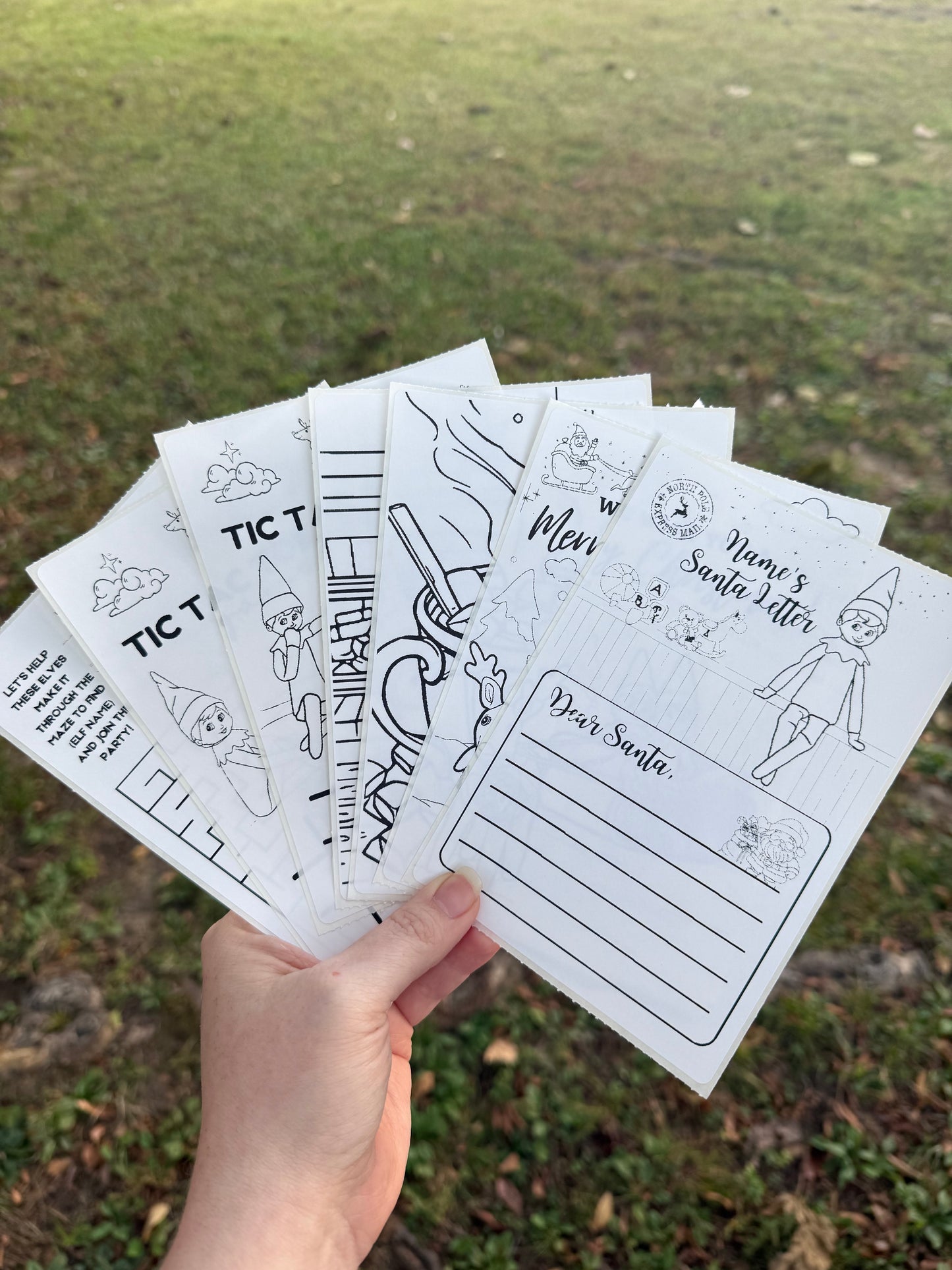 Christmas Themed Coloring Sticker Packs | Christmas | Elf | Grinch | Party Favors