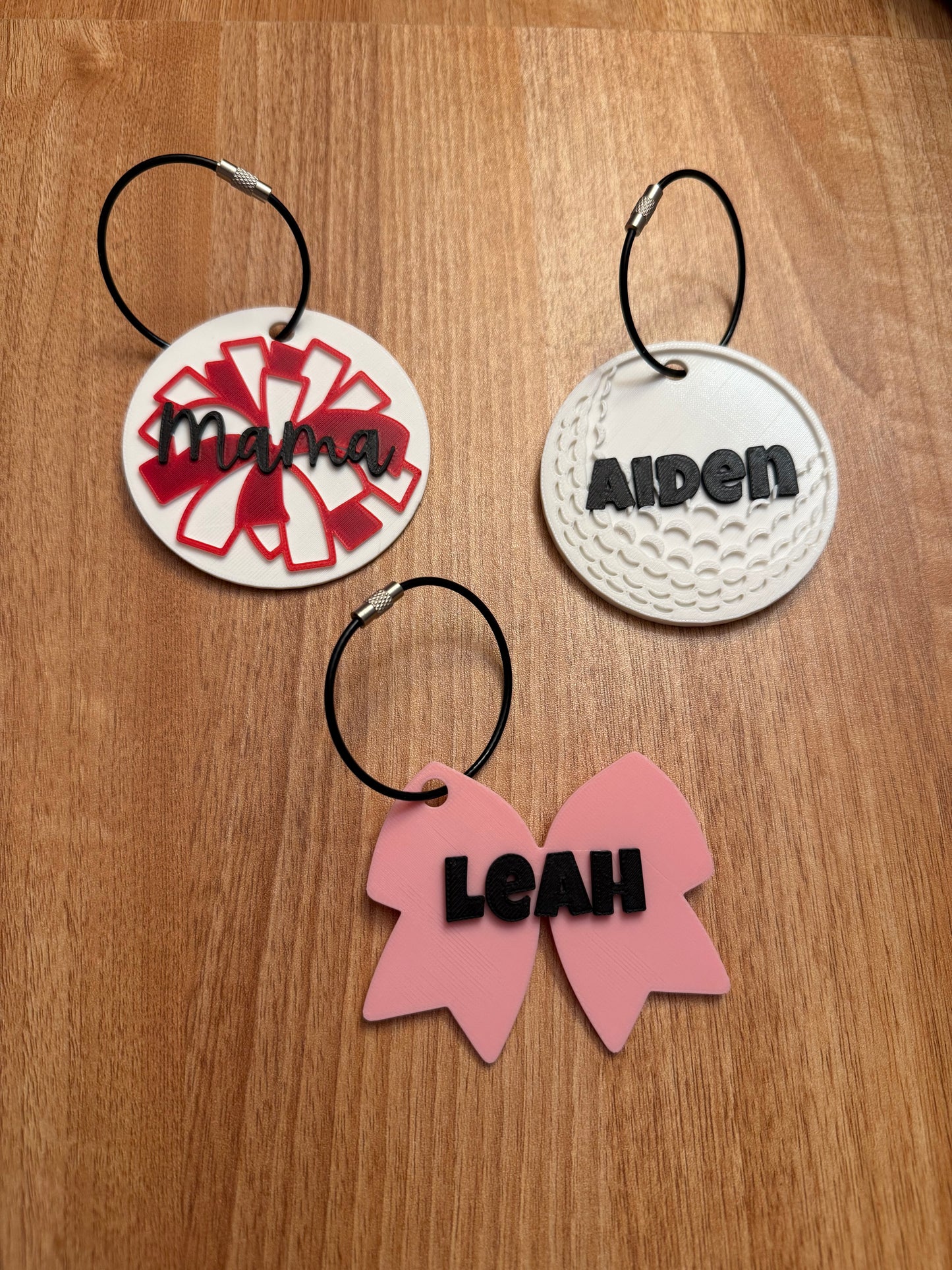Sports Bag Tag | Baseball | Softball | Basketball | Soccer | Football | Cheer | Golf | Bow | Personalized with Name