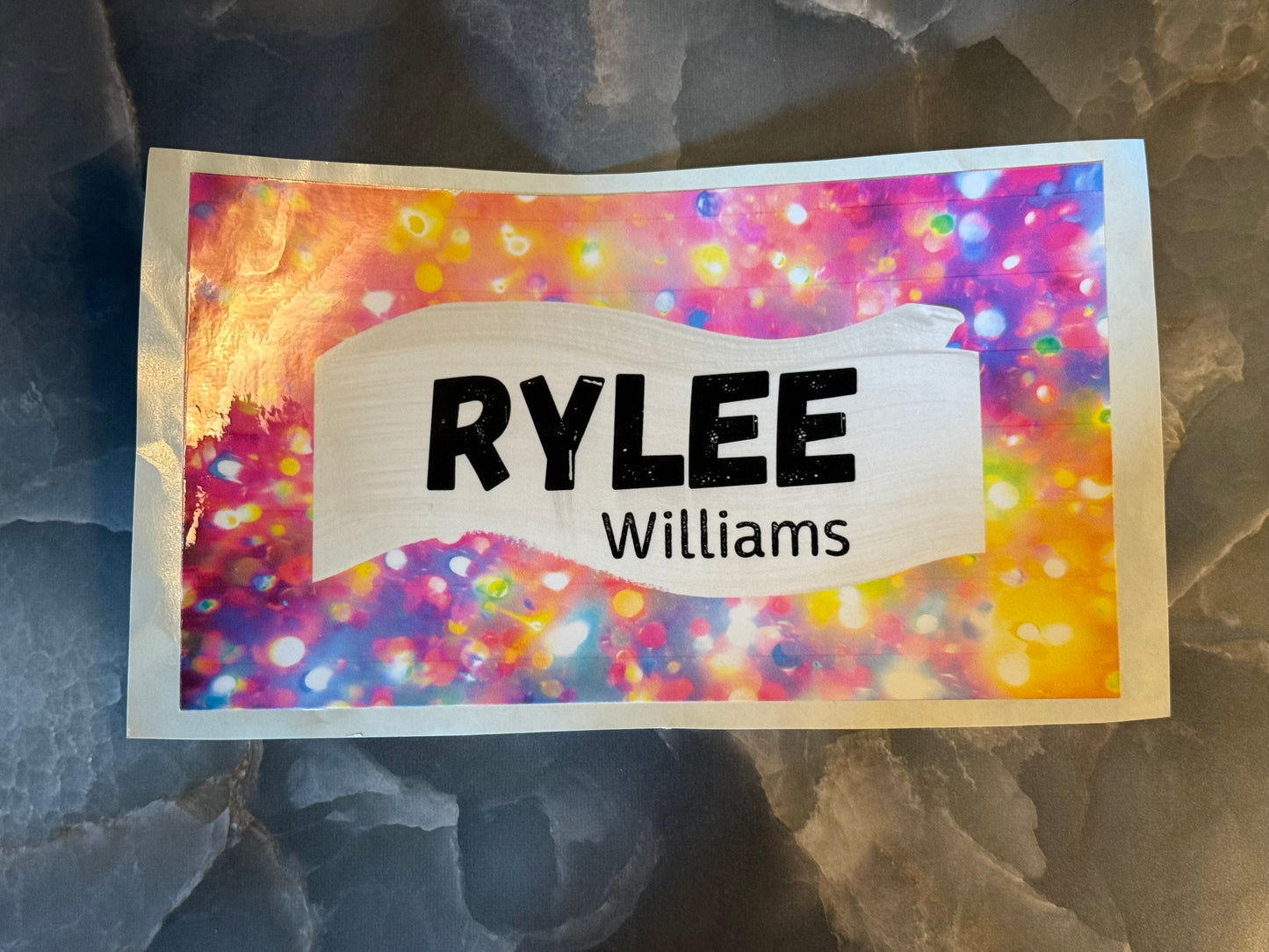 School Theme Customized Pencil Box STICKER ONLY
