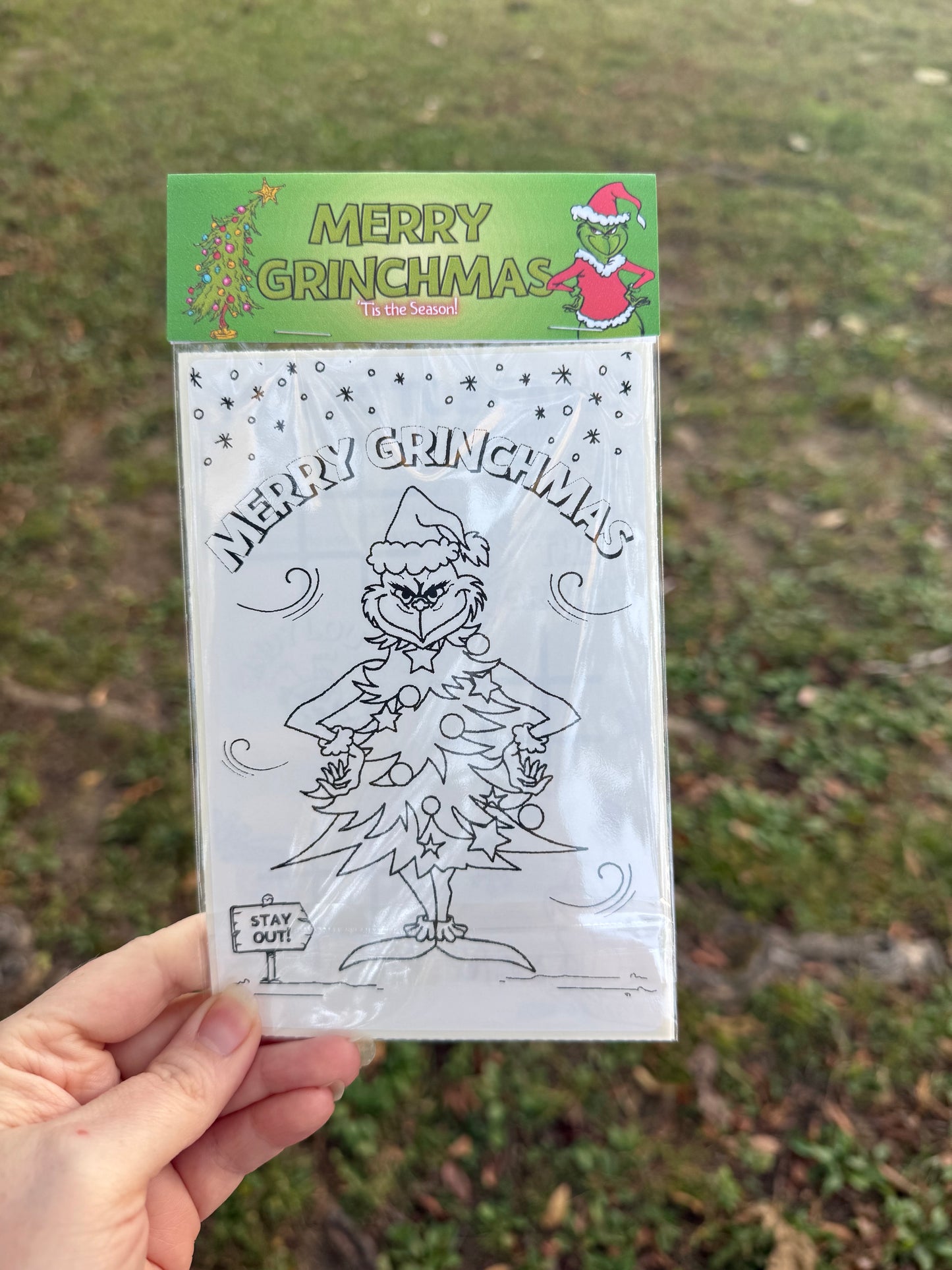 Christmas Themed Coloring Sticker Packs | Christmas | Elf | Grinch | Party Favors