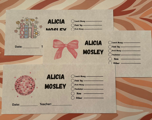Back to School Personalized Envelopes
