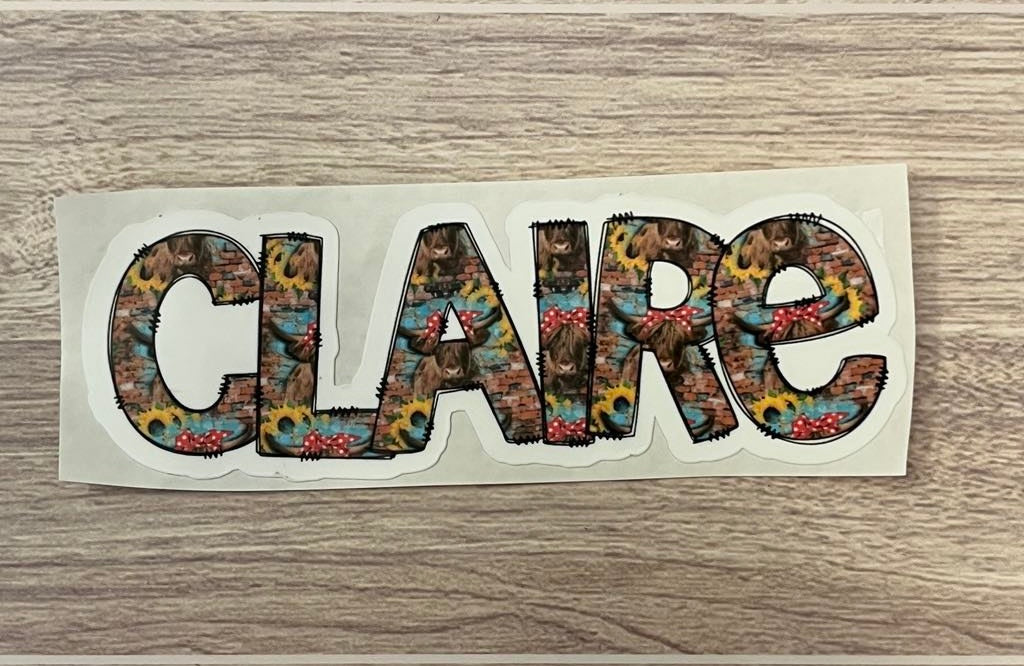 Western Name Decal