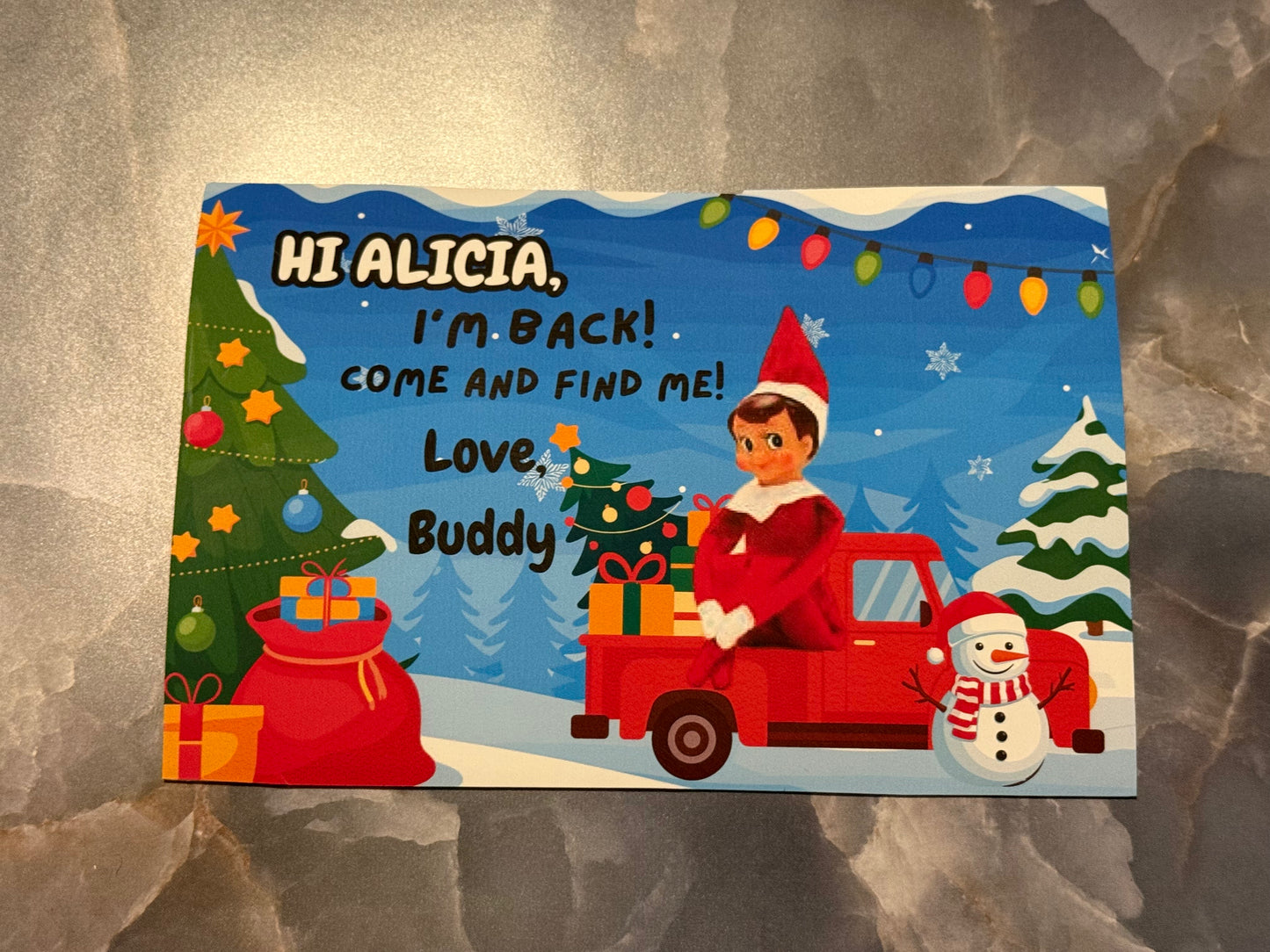 Christmas Elf Foam Puzzle | Elf Return Letter