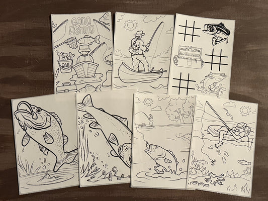 Fishing Coloring Sticker Pack | Party Favors