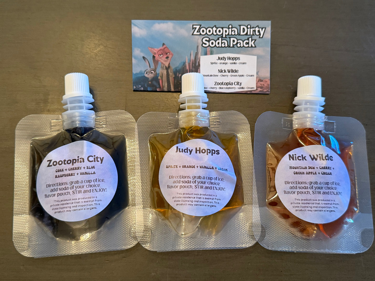 Movie Inspired Dirty Soda Pouches