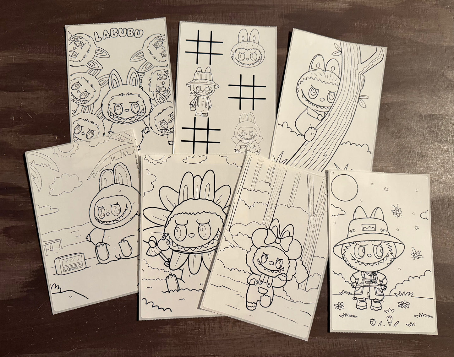 Labubu Coloring Sticker Pack | Party Favors