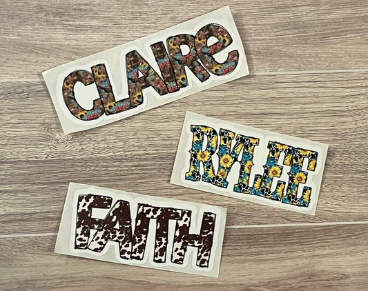 Western Name Decal
