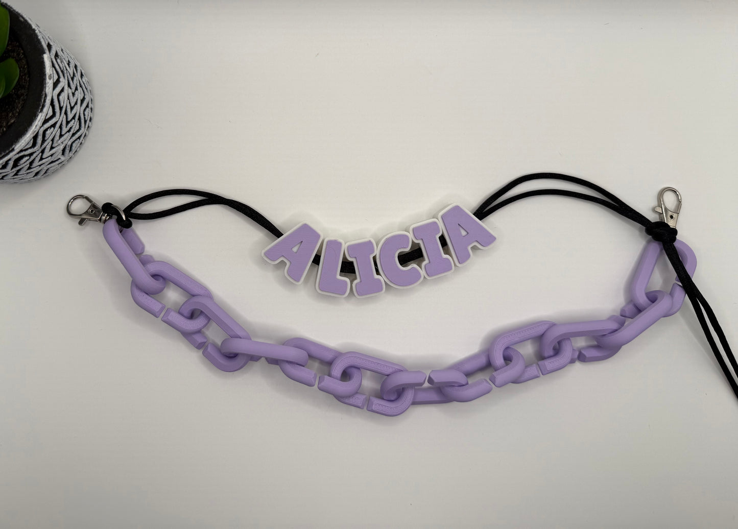 Name and Chain Bag Charms