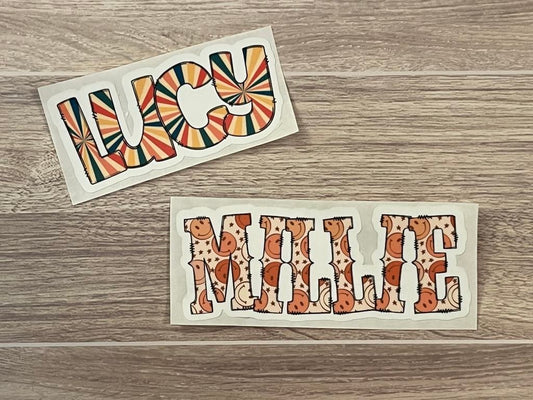 Retro Name Decal