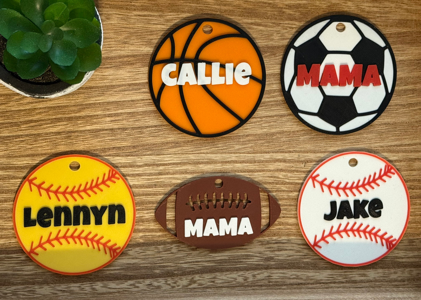 Sports Bag Tag | Baseball | Softball | Basketball | Soccer | Football | Cheer | Golf | Bow | Personalized with Name