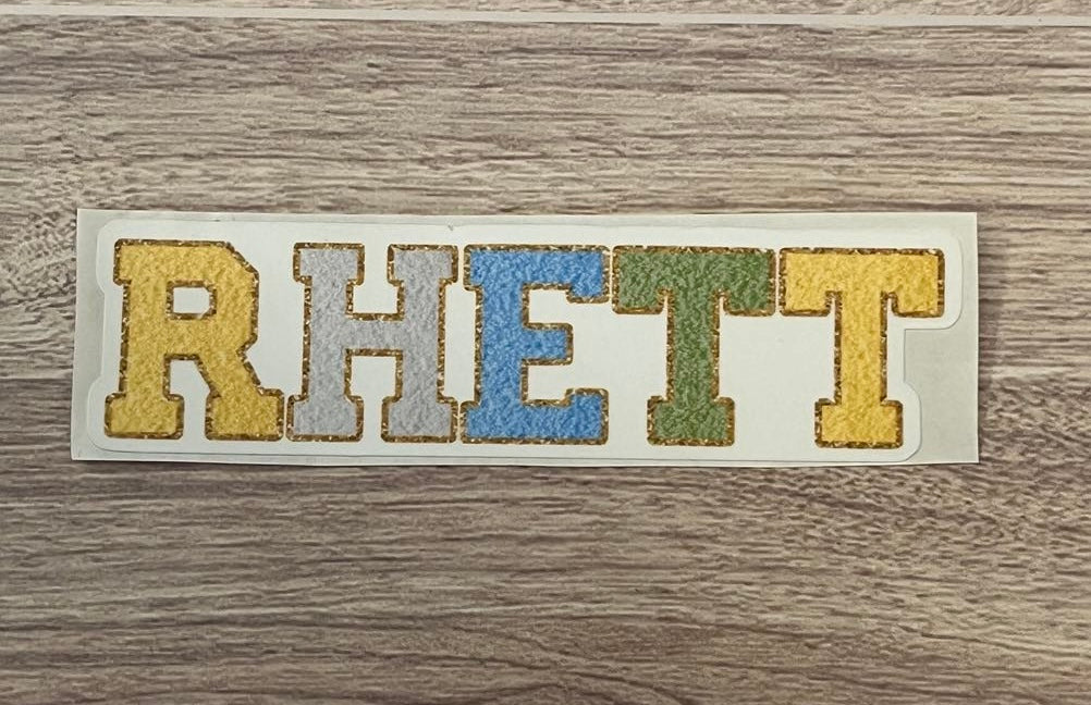 Chenille Name Decal