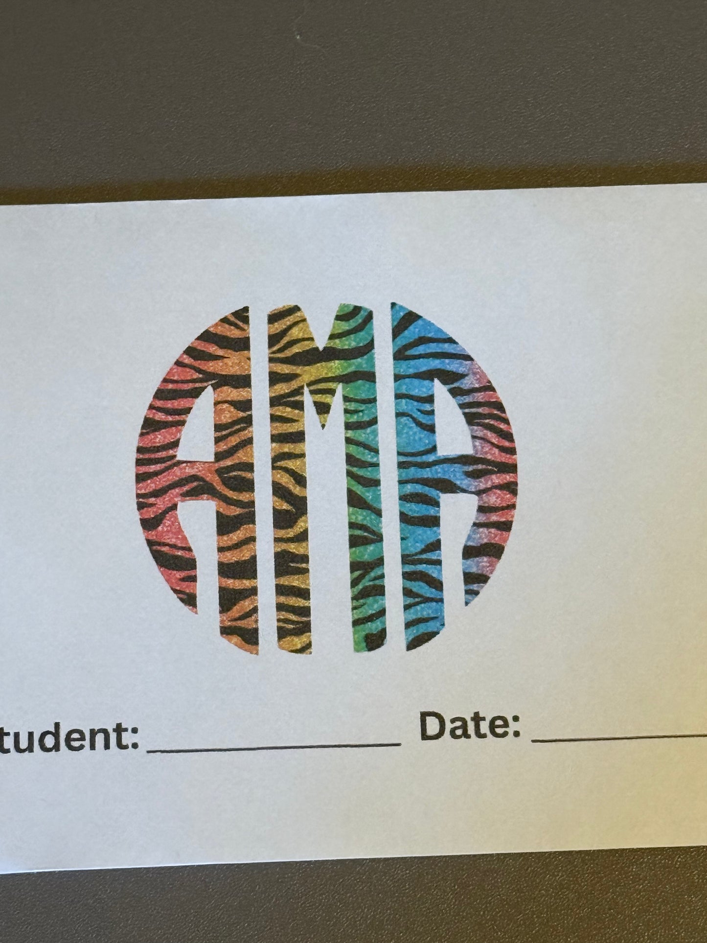 Back to School Custom Monogram Envelopes