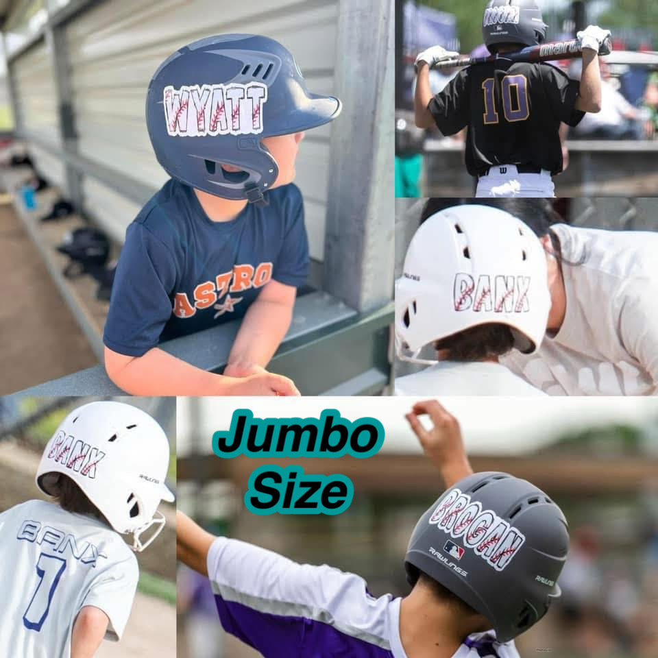 Baseball or Softball Customized Helmet Decal