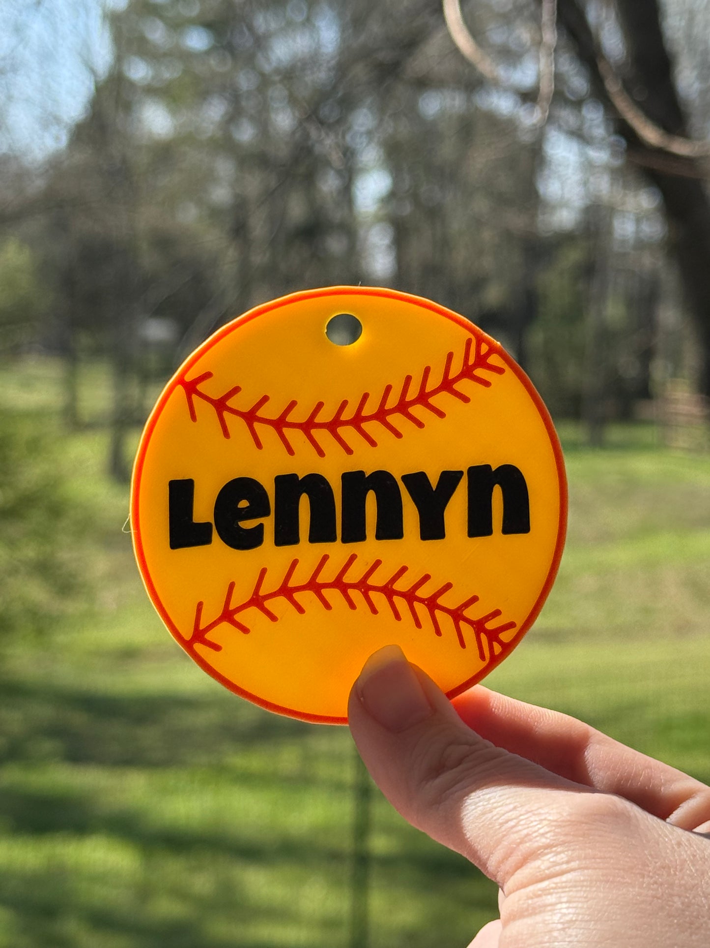 Sports Bag Tag | Baseball | Softball | Basketball | Soccer | Football | Cheer | Golf | Bow | Personalized with Name