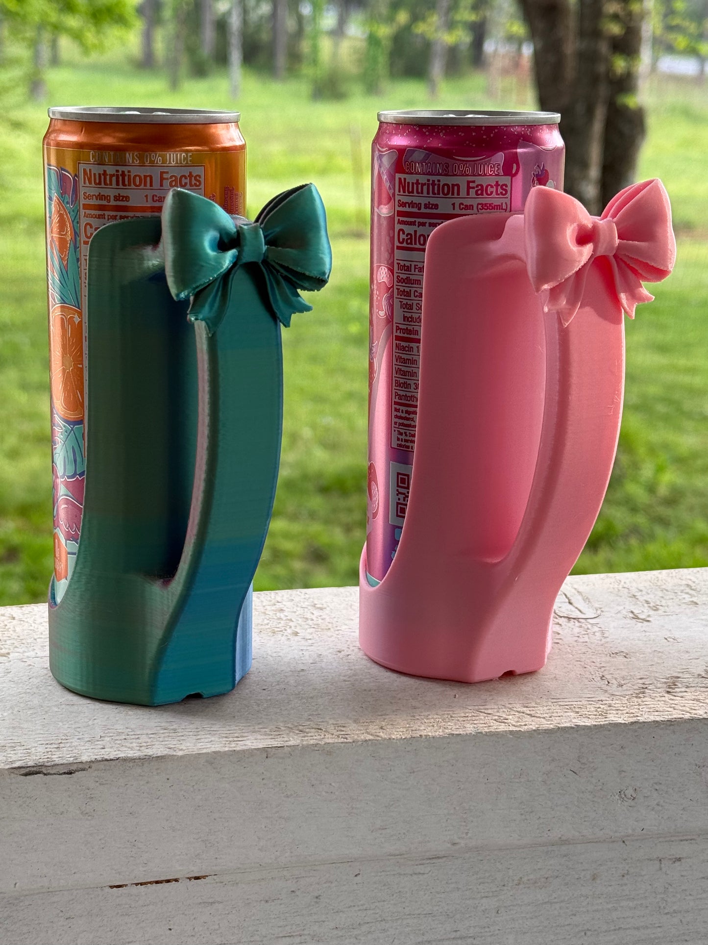 12oz Slim Can Holder | Bow Design | Multi Color | Solid Color | Alani NOT Included